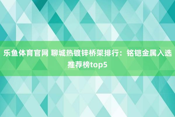 乐鱼体育官网 聊城热镀锌桥架排行：铭铠金属入选推荐榜top5