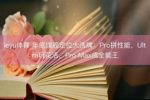 leyu体育 年底旗舰定位大洗牌：Pro拼性能，Ultra玩花活，Pro Max成全能王