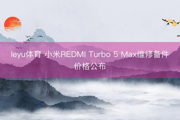 leyu体育 小米REDMI Turbo 5 Max维修备件价格公布