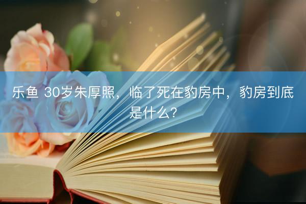 乐鱼 30岁朱厚照，临了死在豹房中，豹房到底是什么？